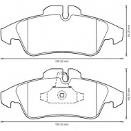 Комплект тормозных колодок BENDIX 573190B