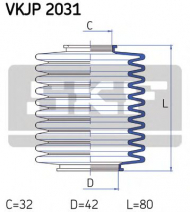 Комплект пыльника SKF VKJP 2031