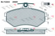 Комплект тормозных колодок FTE BL1122A3