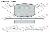 Комплект тормозных колодок FTE BL1170A3