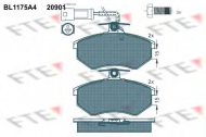 Комплект тормозных колодок FTE BL1175A4