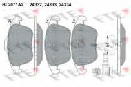 Комплект тормозных колодок FTE BL2071A2