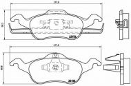 Комплект тормозных колодок BREMBO P 24 046