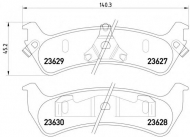 Комплект тормозных колодок MINTEX MDB1933