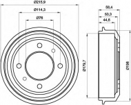 Тормозный барабан MINTEX MBD275