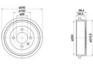 Тормозный барабан MINTEX MBD302