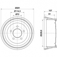 Тормозный барабан MINTEX MBD327
