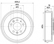 Тормозный барабан MINTEX MBD358