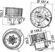 вентилятор HELLA 8EW 351 043-221
