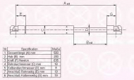 Газовая пружина KLOKKERHOLM 00147120