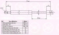Газовая пружина KLOKKERHOLM 00167102