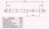 Газовая пружина KLOKKERHOLM 05187100