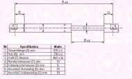 Газовая пружина KLOKKERHOLM 25347100