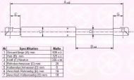 Газовая пружина KLOKKERHOLM 05307100