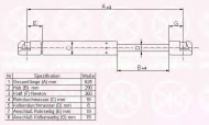 Газовая пружина KLOKKERHOLM 05357100