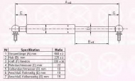 Газовая пружина KLOKKERHOLM 16677120