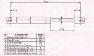 Газовая пружина KLOKKERHOLM 25627102
