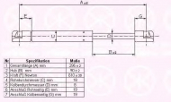 Газовая пружина KLOKKERHOLM 00607107
