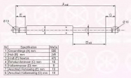 Газовая пружина KLOKKERHOLM 00117100
