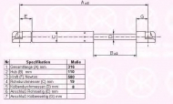 Газовая пружина KLOKKERHOLM 00612800