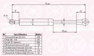 Газовая пружина KLOKKERHOLM 00657120