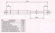 Газовая пружина KLOKKERHOLM 25157100