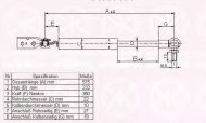 Газовая пружина KLOKKERHOLM 34737101