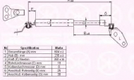 Газовая пружина KLOKKERHOLM 34807101