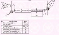 Газовая пружина KLOKKERHOLM 34807102