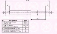 Газовая пружина KLOKKERHOLM 55077120