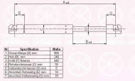 Газовая пружина KLOKKERHOLM 55127100