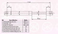 Газовая пружина KLOKKERHOLM 66087102