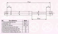 Газовая пружина KLOKKERHOLM 50237100