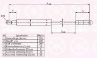 Газовая пружина KLOKKERHOLM 95367120