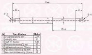 Газовая пружина KLOKKERHOLM 66167100