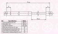 Газовая пружина KLOKKERHOLM 55407100