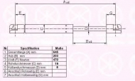 Газовая пружина KLOKKERHOLM 50327101