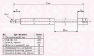 Газовая пружина KLOKKERHOLM 95387120