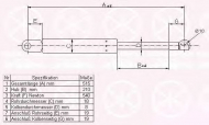 Газовая пружина KLOKKERHOLM 95577100