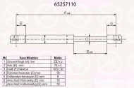 Газовая пружина KLOKKERHOLM 65257110