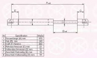 Газовая пружина KLOKKERHOLM 95587100