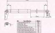 Газовая пружина KLOKKERHOLM 34387101