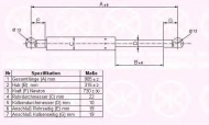 Газовая пружина KLOKKERHOLM 50897100