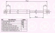 Газовая пружина KLOKKERHOLM 90602800
