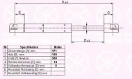 Газовая пружина KLOKKERHOLM 90607100