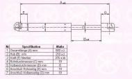 Газовая пружина KLOKKERHOLM 95017100