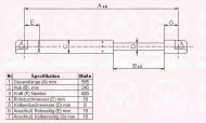 Газовая пружина KLOKKERHOLM 60497100