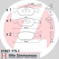 Комплект тормозных колодок ZIMMERMANN 21927.175.1