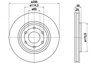 Тормозной диск HELLA 8DD 355 116-381