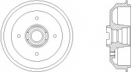 Тормозный барабан HELLA 8DT 355 300-121